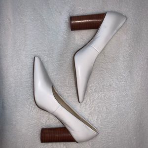 Nine West White Heels 8.5
